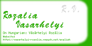 rozalia vasarhelyi business card
