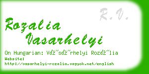 rozalia vasarhelyi business card